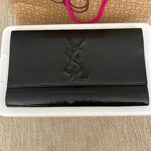 Leather YSL clutch